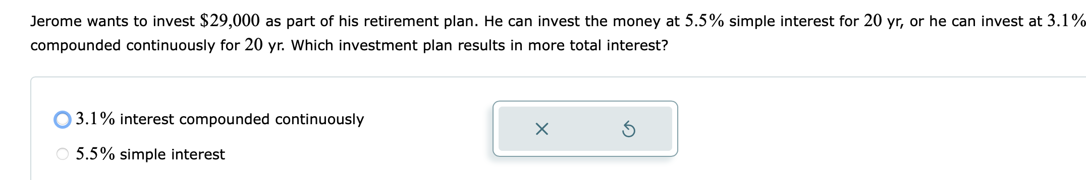 to answer the following questions x 7 5 g (x) = e