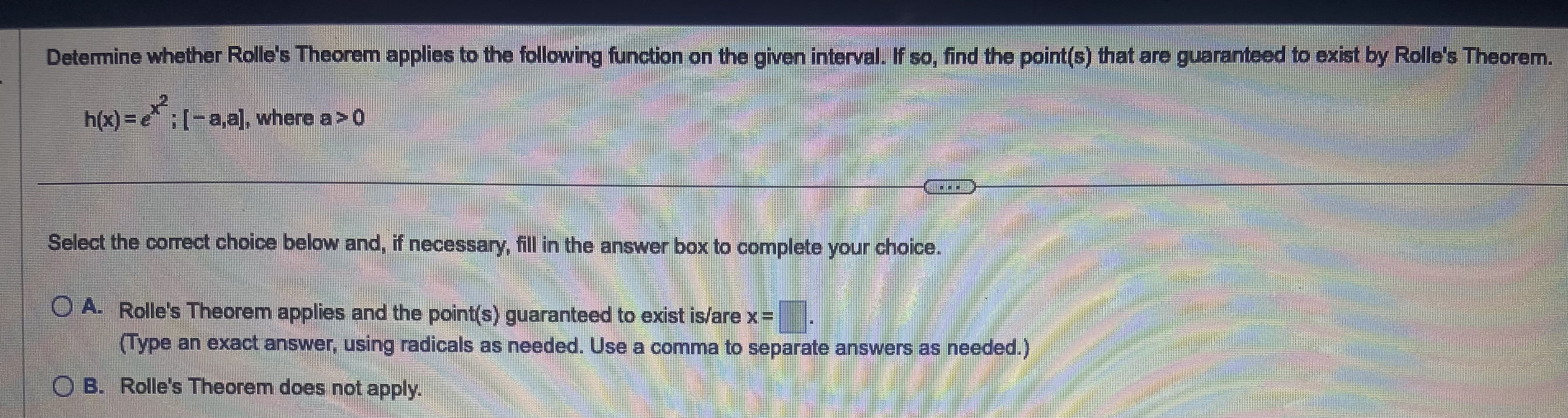 the given interval. If so, find the point(s) that are guaranteed to