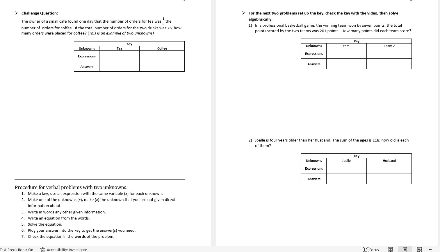all t into a few different categories. ThTs problem below is an