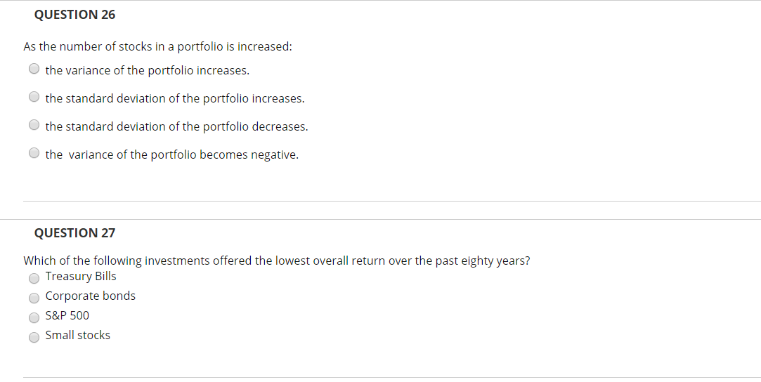 investment should you invest in stock Y ifyou would like a portfolio