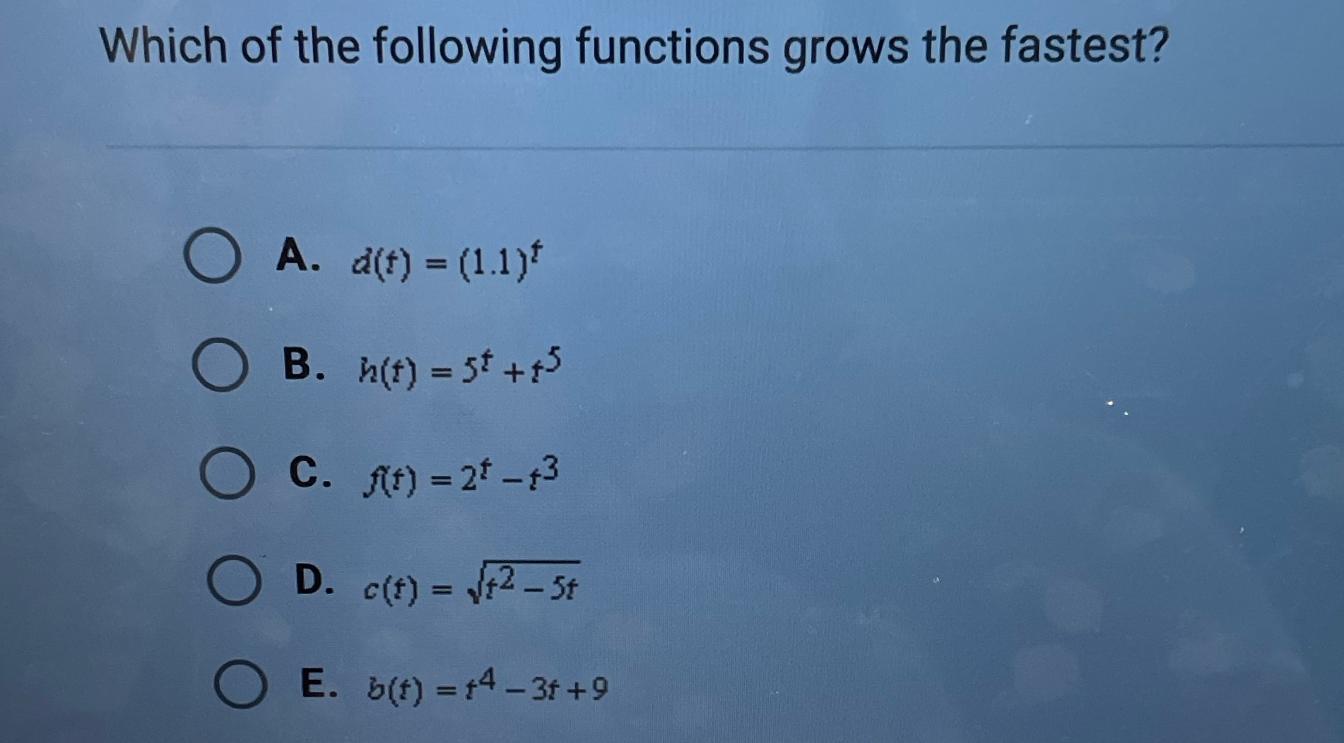 (1.1)t O B h(f) = + ts O C flf) =2t-f3