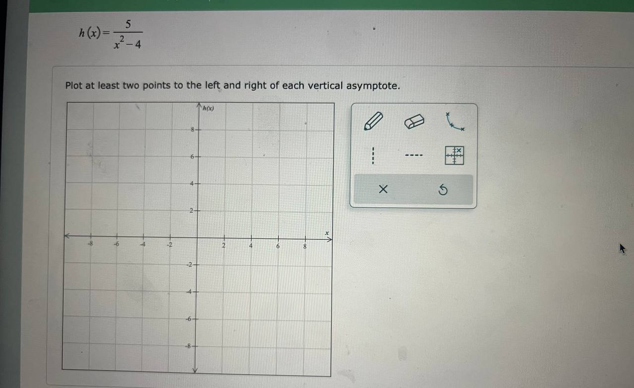 points. For vertical asymptotes, make sure there are at least two points