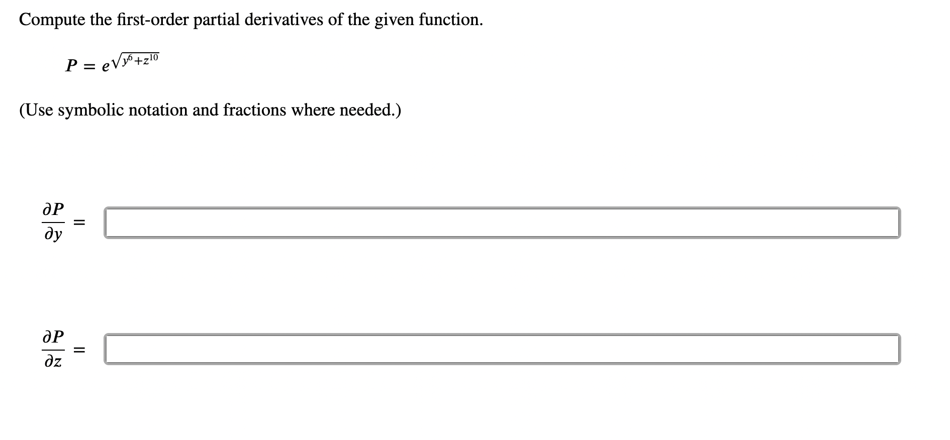 (Use symbolic notation and fractions where needed.) 03: 6y