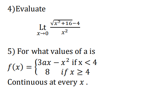 x 2 if x < 4 f(x) = 8 if x 24