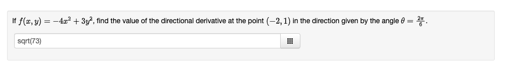  If f(e, y) = -4x2 + 3y, find the value of