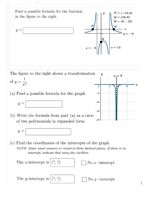 Find a possible formula for the function in the figure to the