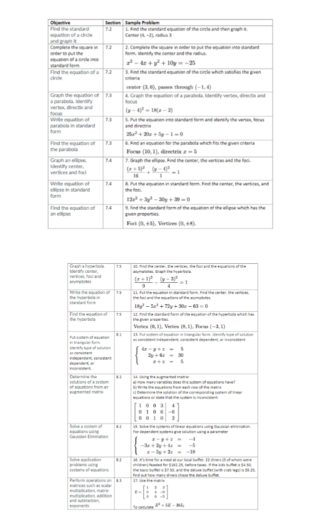  Objective Section Sample Problem Find the standard 7.2 1. Find the