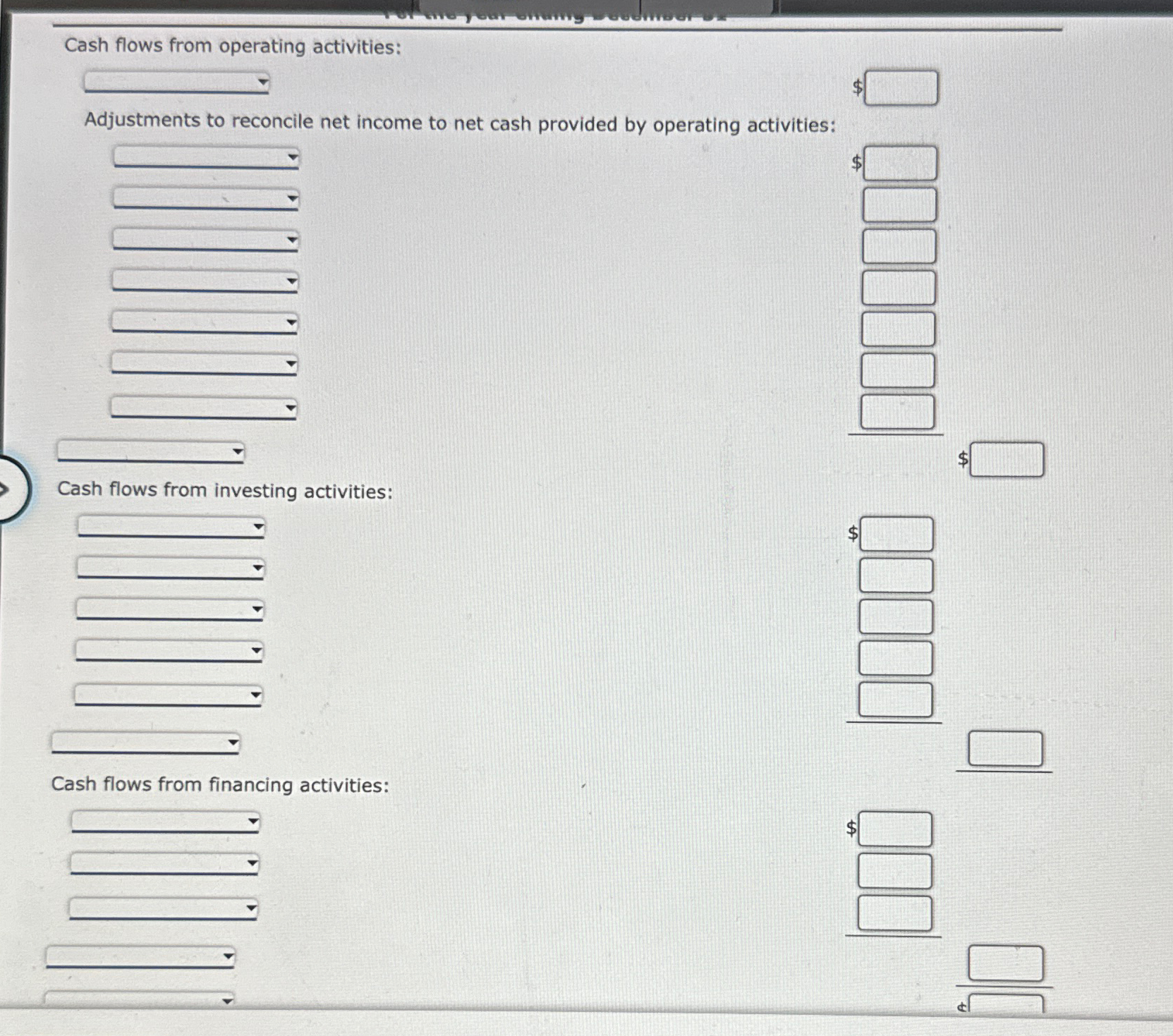 Flows Jane Bahr, a controller of Endicott & Thurston, provided the following