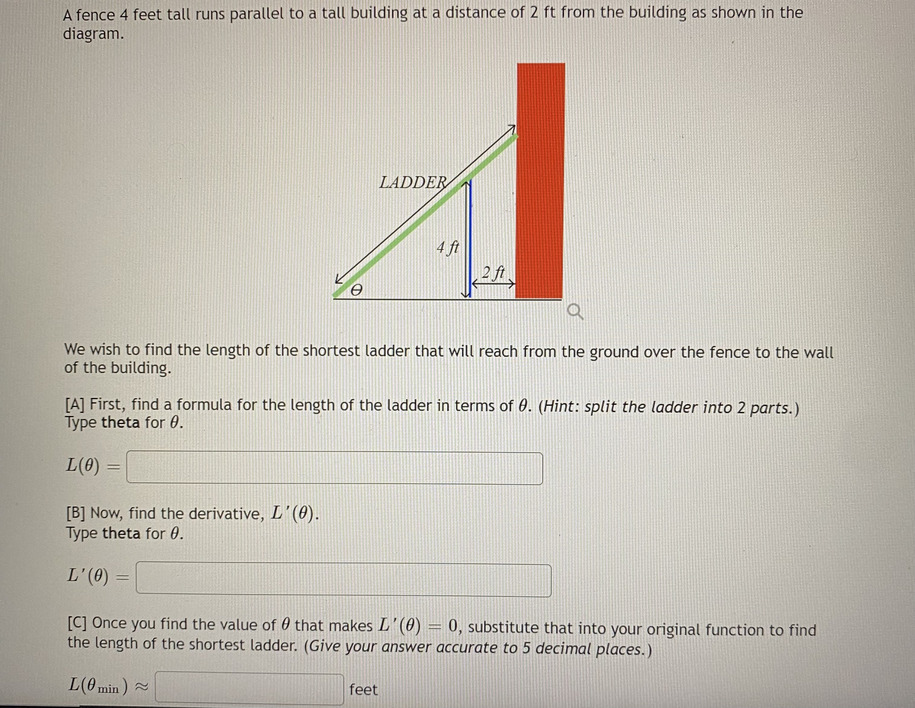 a minimum. The length of the side of the square bottom is