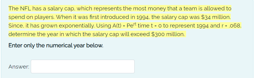  The NFL has a salary cap, which represents the most money