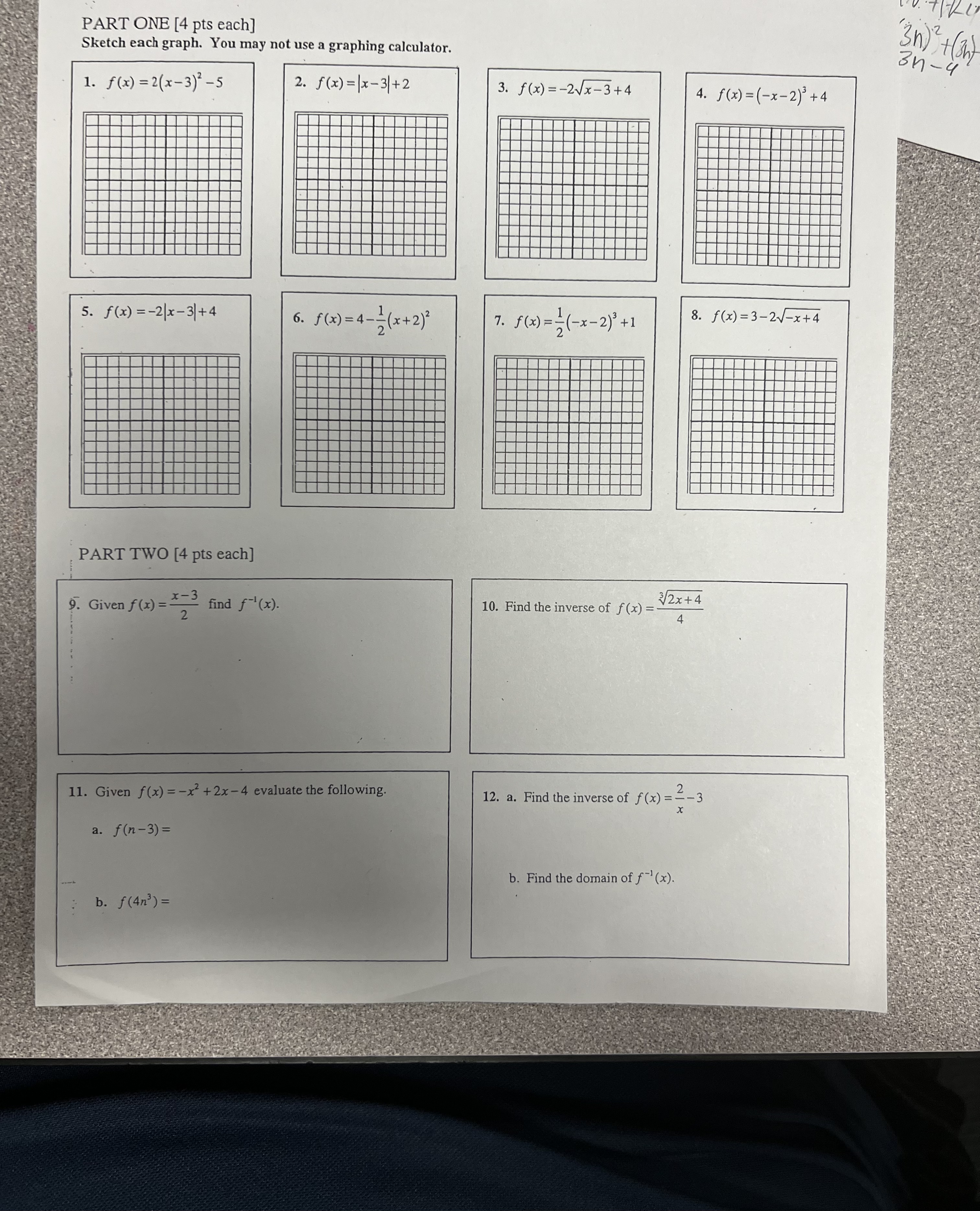 Given f(x) and g(x) find... f (x) 8 (x ) a. (f+