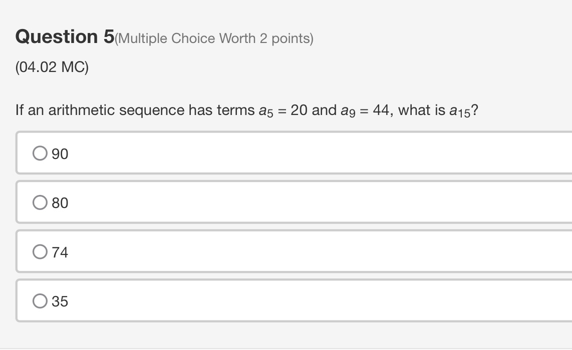 If an arithmetic sequence has terms as = 20 and 39 =
