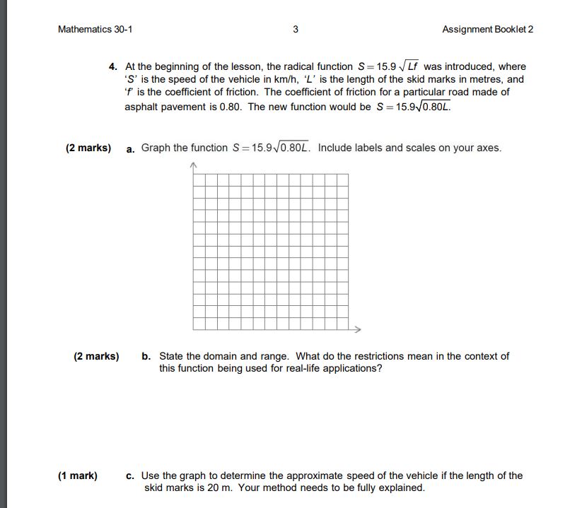 _ 4 = 4'5 [2 marks} 2. Explain how the parameters in
