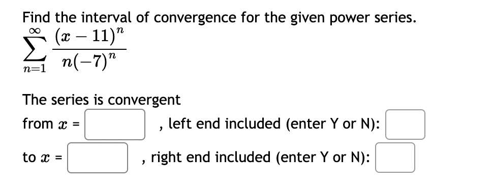 to a: = C] , right end included (enter Y or N):