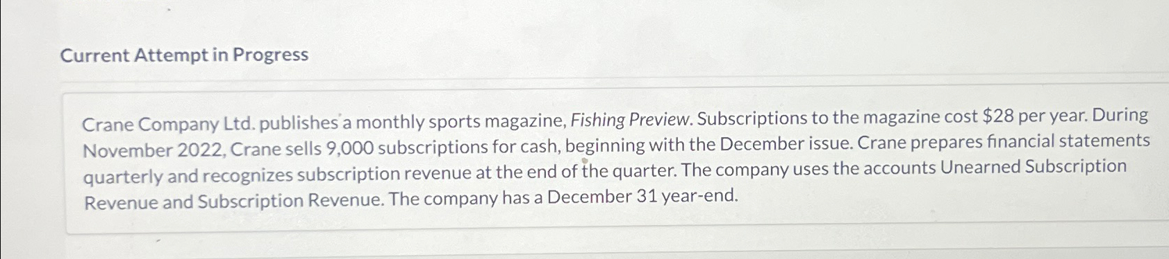 magazine, Fishing Preview. Subscriptions to the magazine cost $28 per year. During