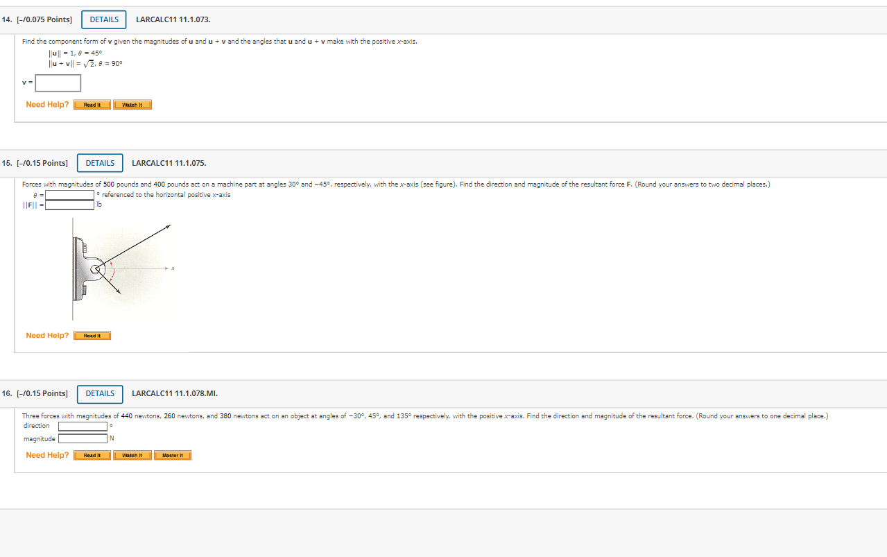 of v. V = 4i + 4j Need Help? Read It5. [-/0.3