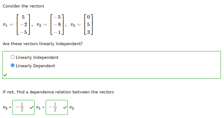  Con sider the vectors 5 5 [l ill: _2 1 1'2: