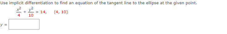 the circle x2 + yz = 676 where the slope is 5
