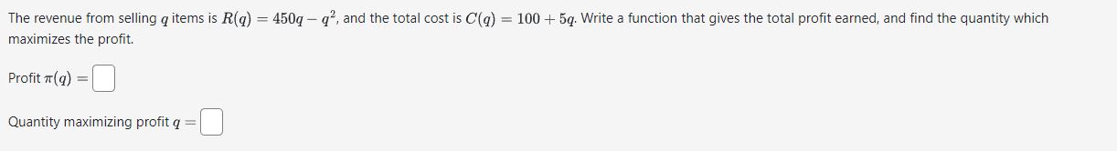units produced (in thousands) and the profit is in thousand of dollars.