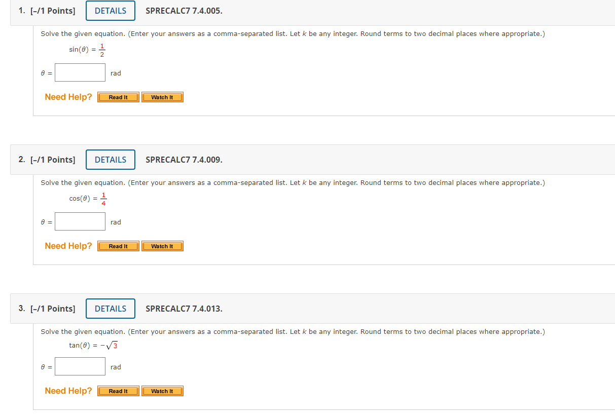Round terms to two decimal places where appropriate.) cos(6) = % 5':