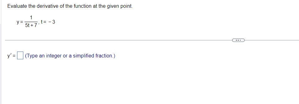 = D (Type an integer or a Simplied fraction.)
