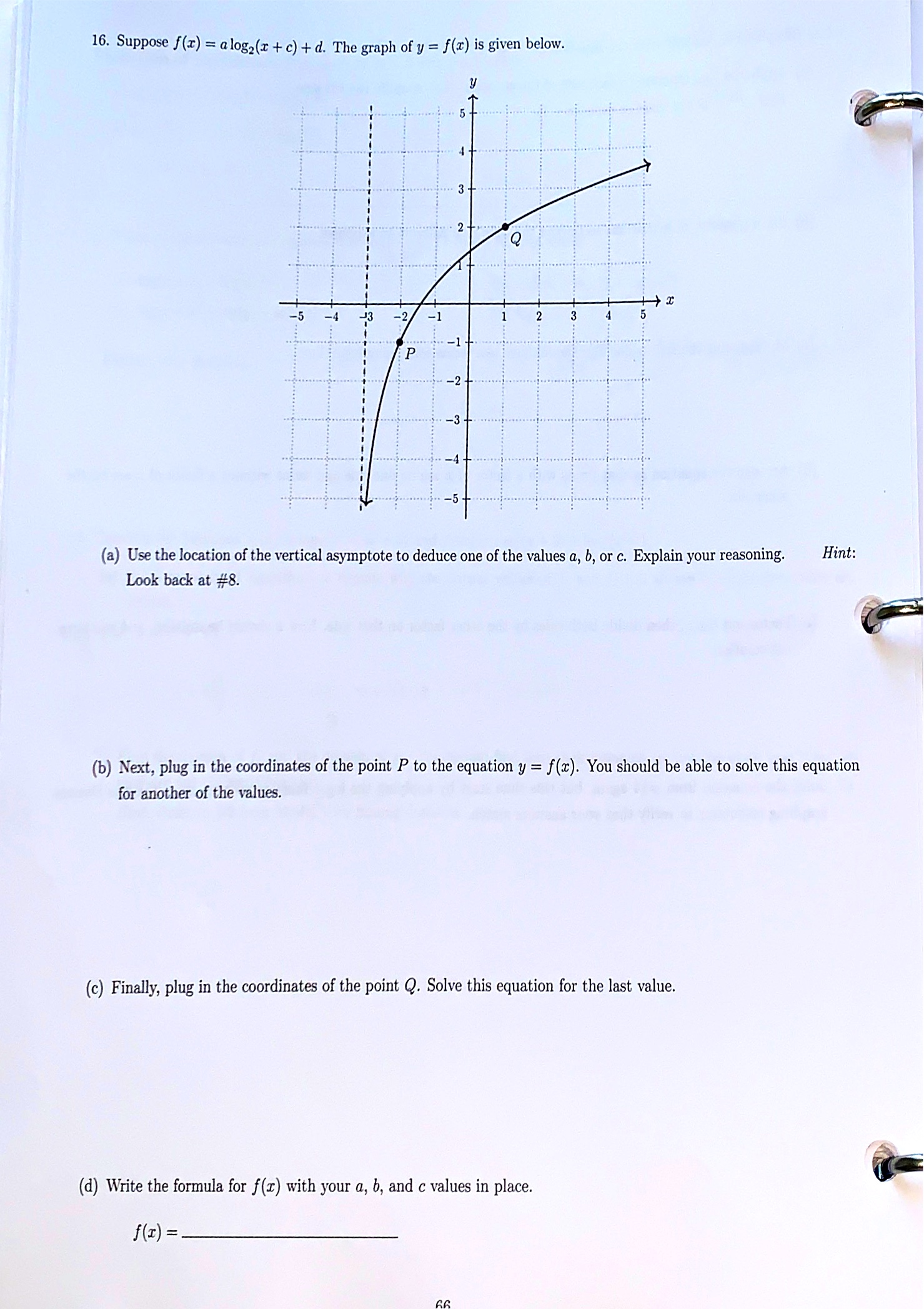 114-1. (a) Apply the log2 function to each side of the equation,