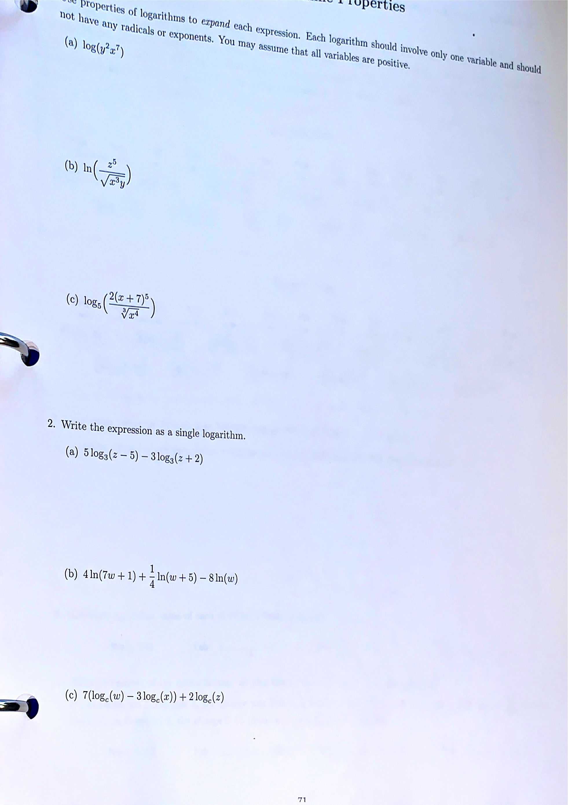 should have two terms containing log2(11). (d) Arrange the equation so that