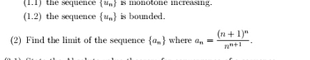  I need help with question 2. (I.1) the sequence , i