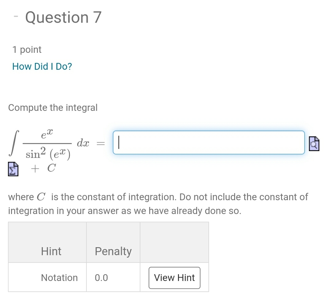where C is the constant of integration. Do not include the constant