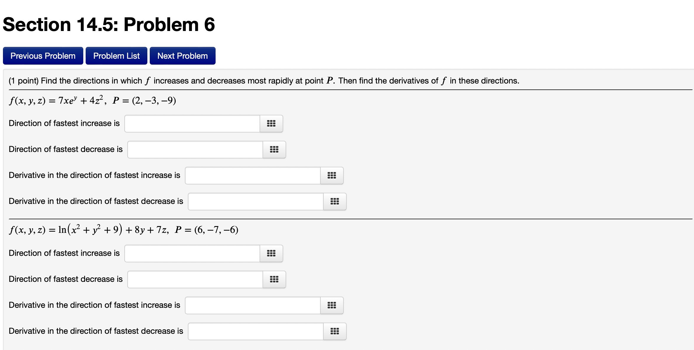 f increases and decreases most rapidly at point P. Then find the