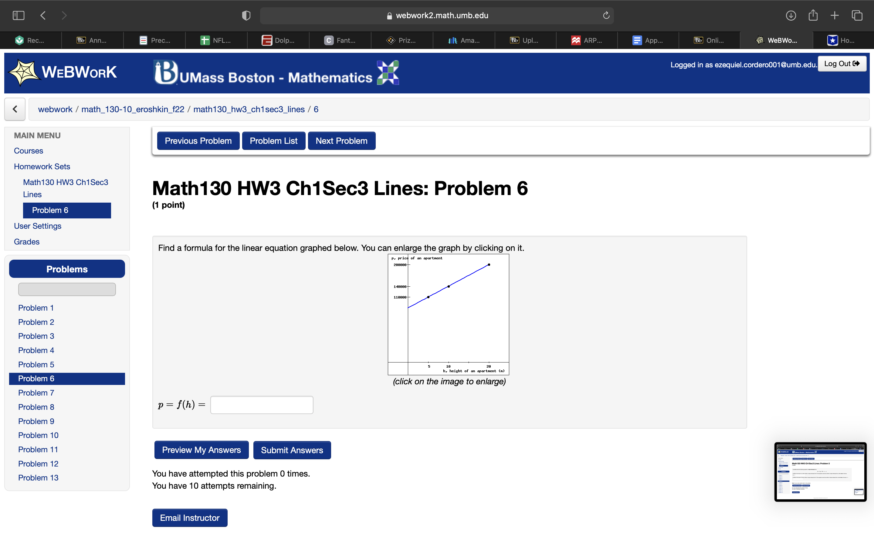 / math_130-10_eroshkin_f22 / math130_hw3_ch1sec3_lines / 5 MAIN MENU Previous Problem Problem List
