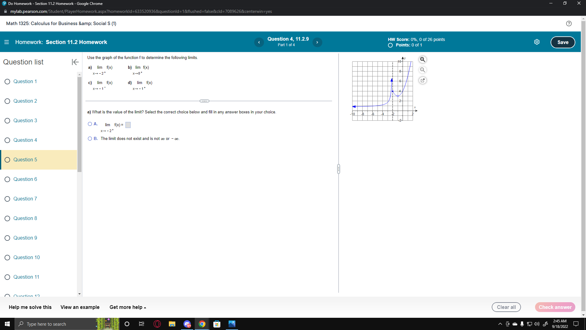 Calculus for Business & Social S (1) ? = Homework: Section 11.2