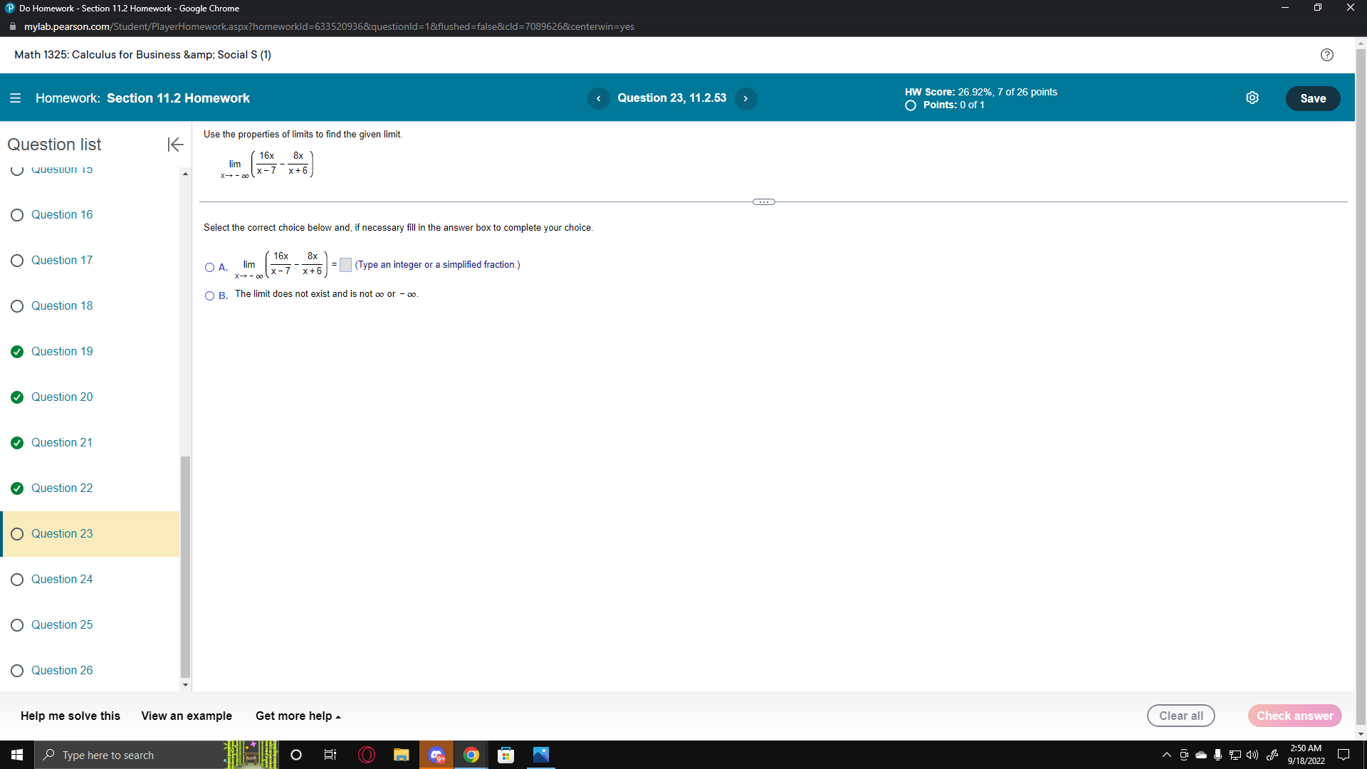 Math 1325: Calculus for Business & Social S (1) ? Homework: Section