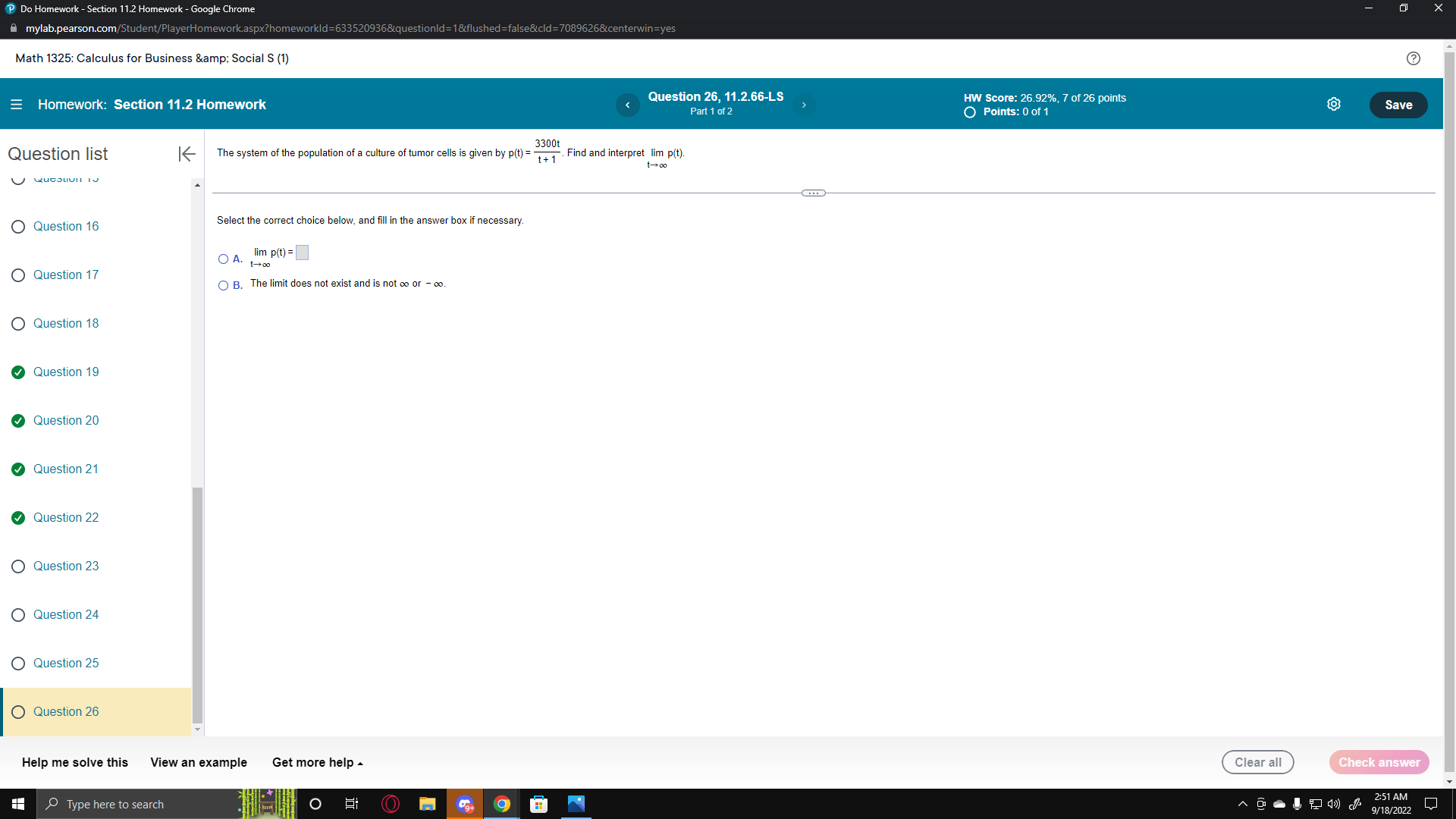 of the function f to determine the following limits. Question list K