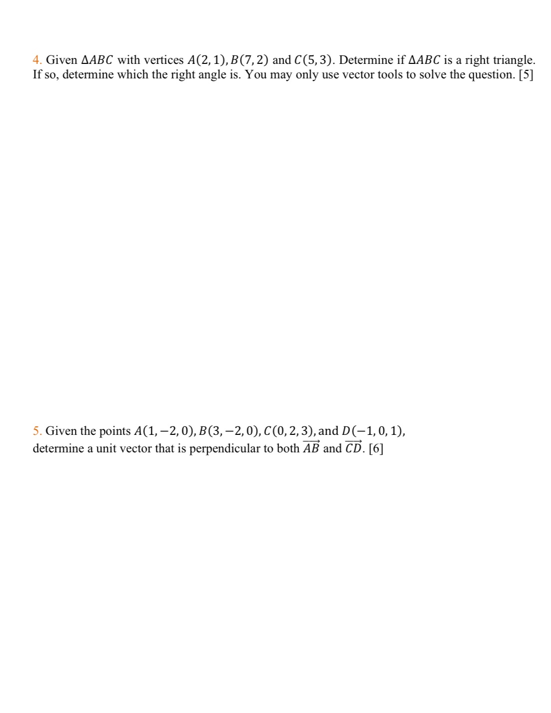  4. Given AABC with vertices A(2, 1), 3(7, 2) and (36,
