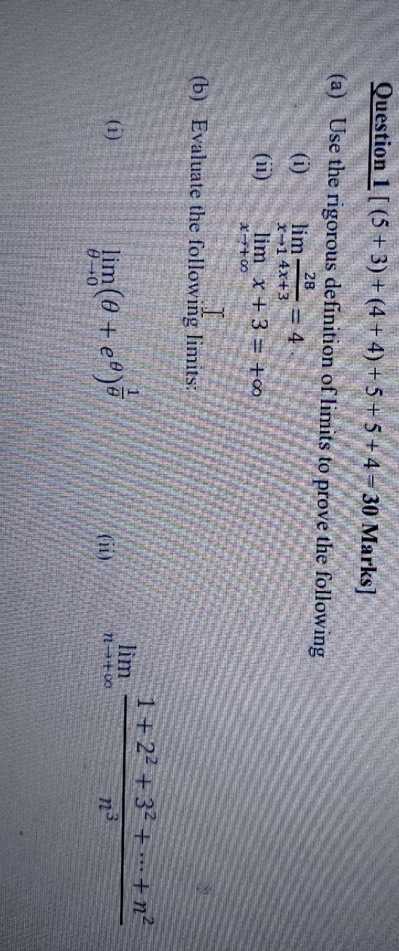 Question 1 [ (5 + 3) + (4 +4) + 5