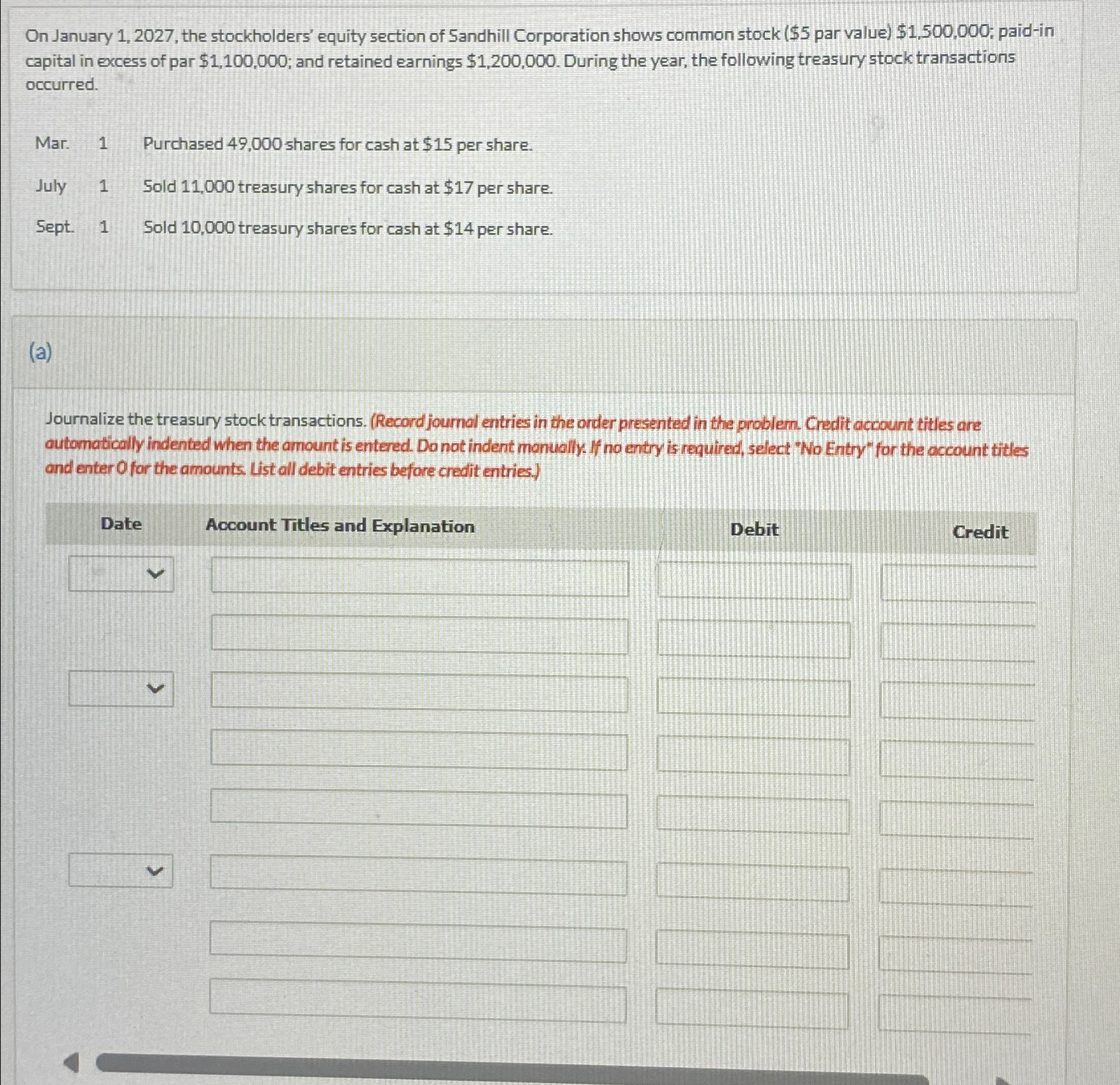 common stock ( $5 par value) $1,500,000; paid-in capital in excess of