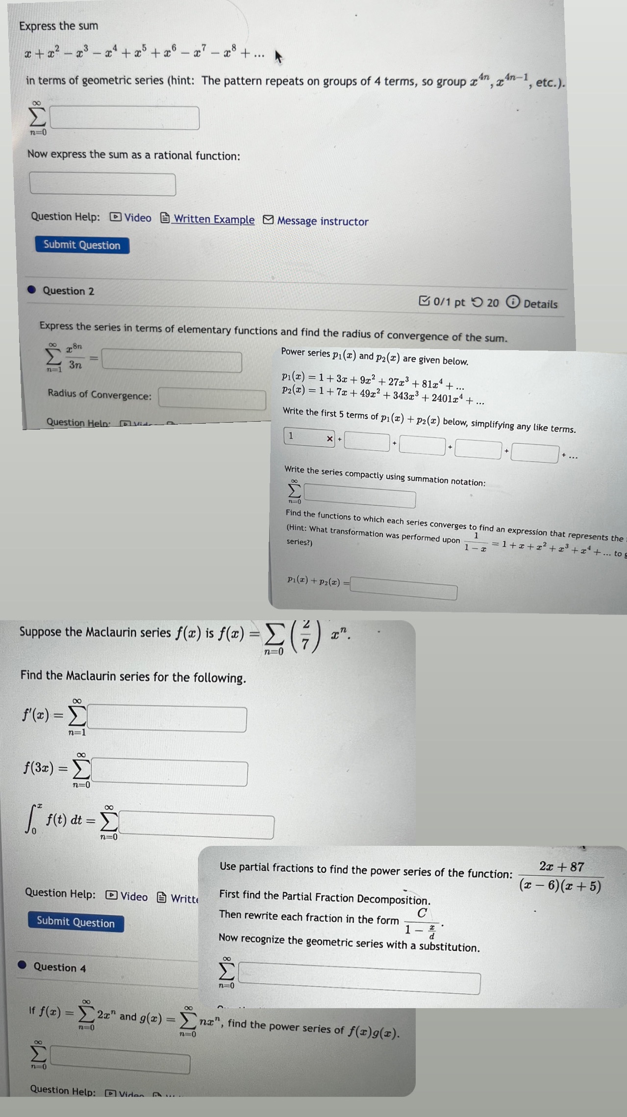 6 questions to ask Express the sum - x - x+