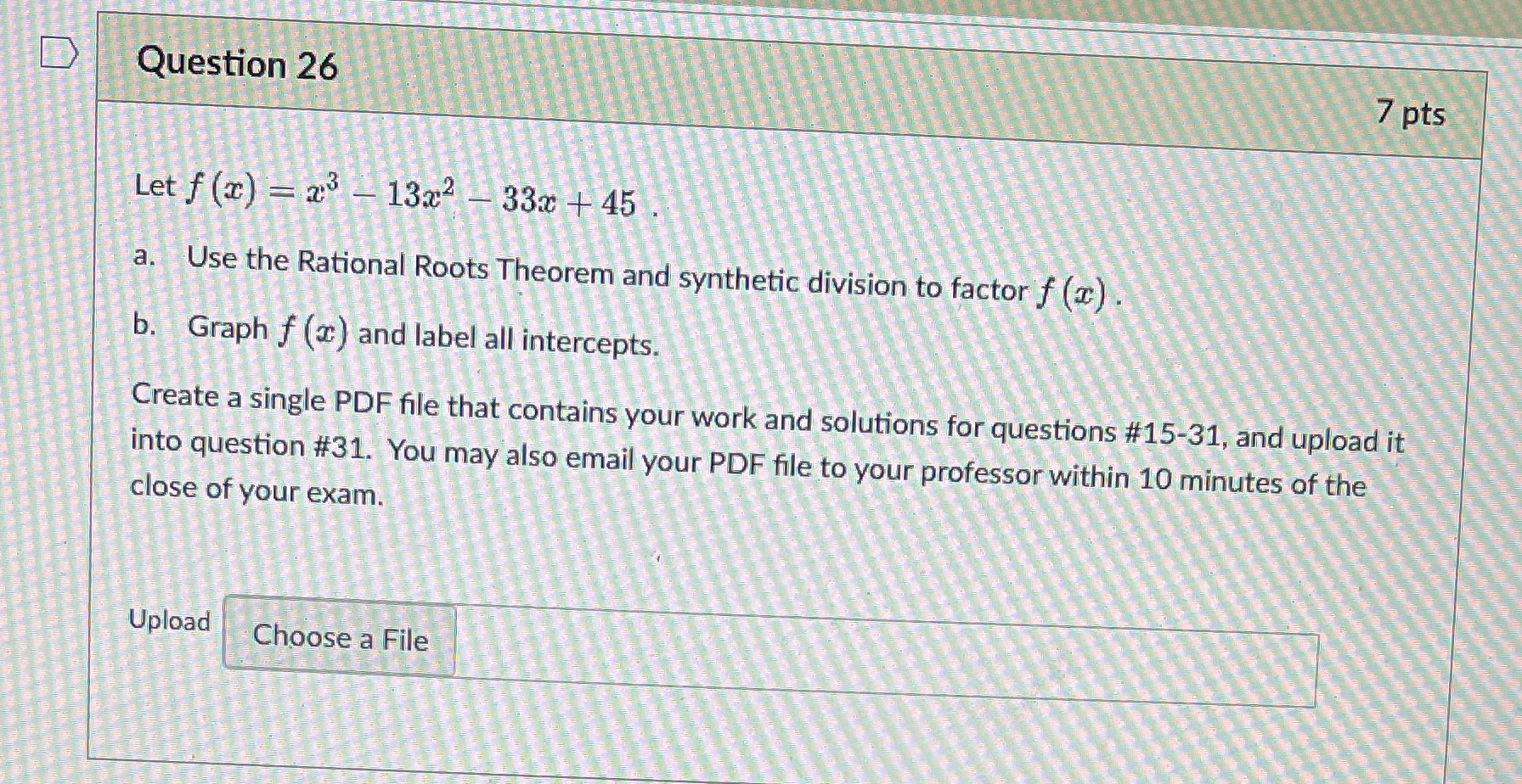 - 33x + 45 a. Use the Rational Roots Theorem and synthetic