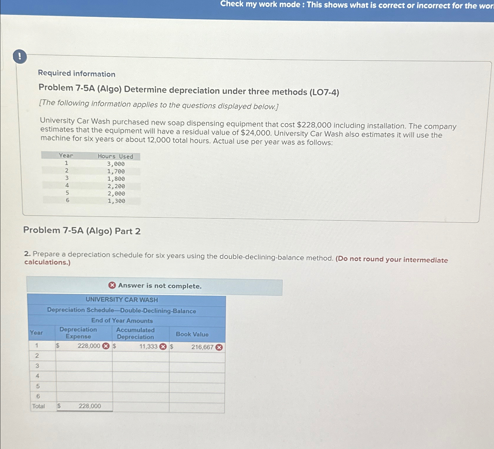  Check my work mode : This shows what is correct or