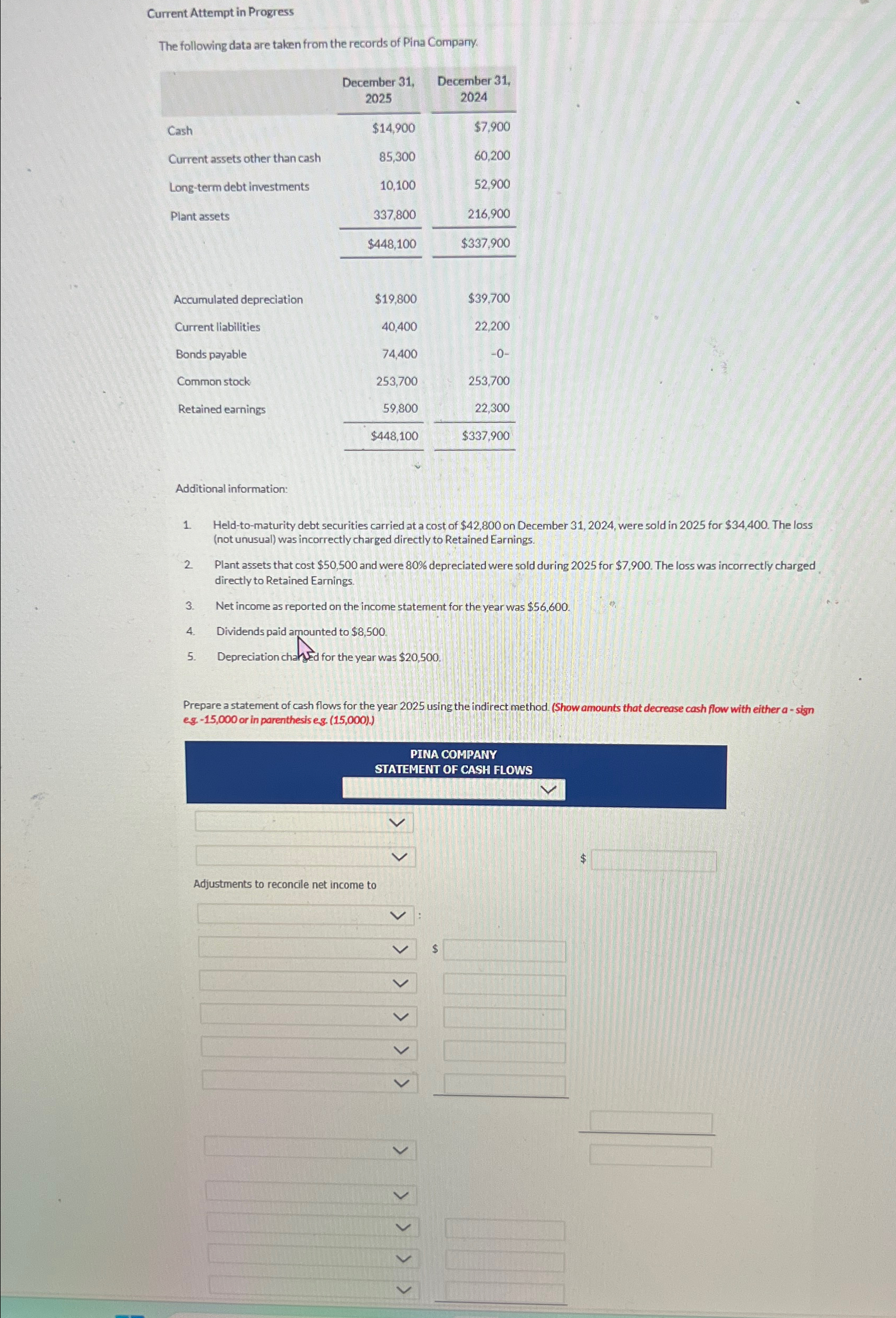  Current Attempt in Progress The following data are taken from the