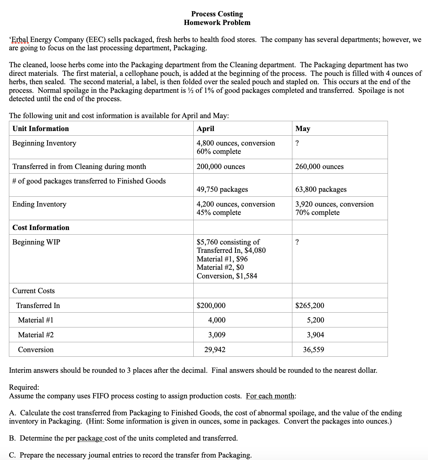 herbs to health food stores. The company has several departments; however, we