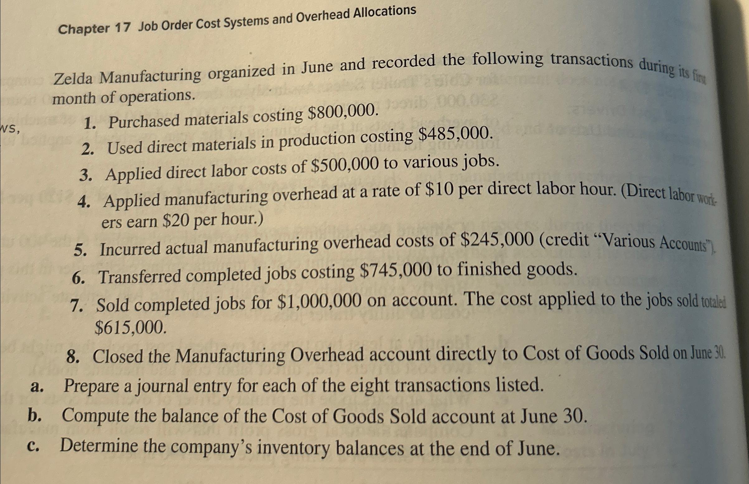 organized in June and recorded the following transactions during its firt month
