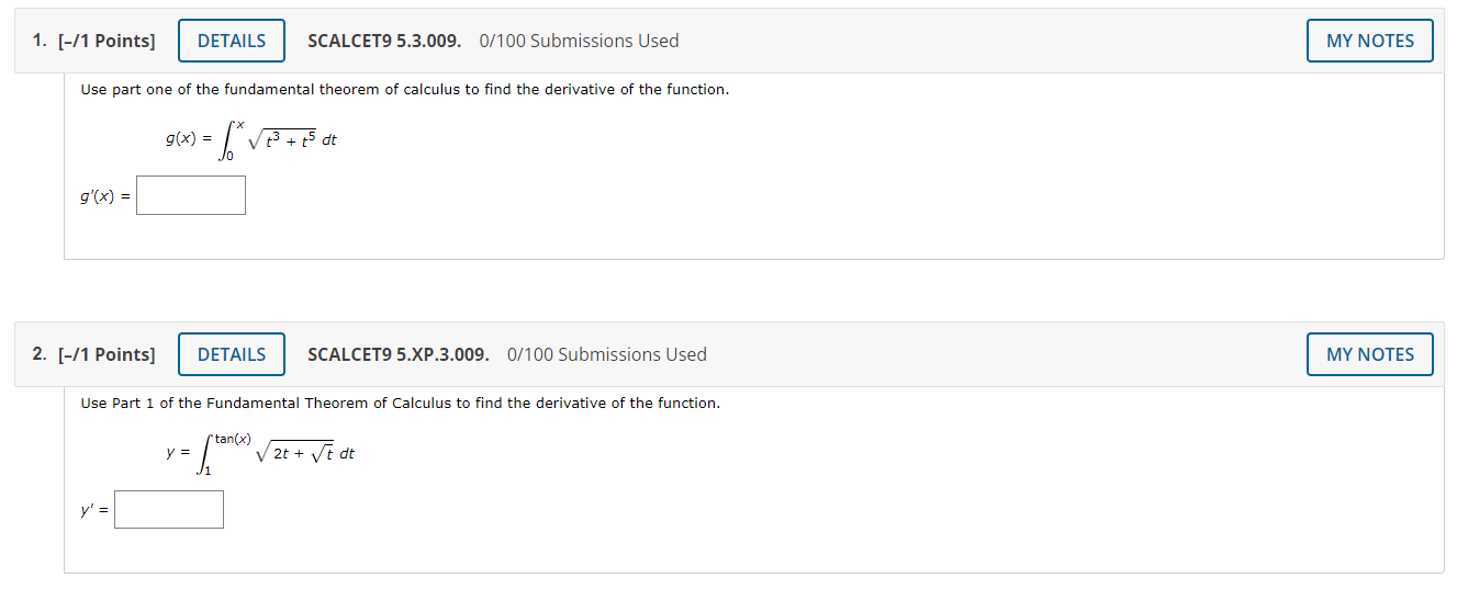 [-11 Points] DETAILS SCALCET9 5.3.009. 0/100 submissions Used Use part one of