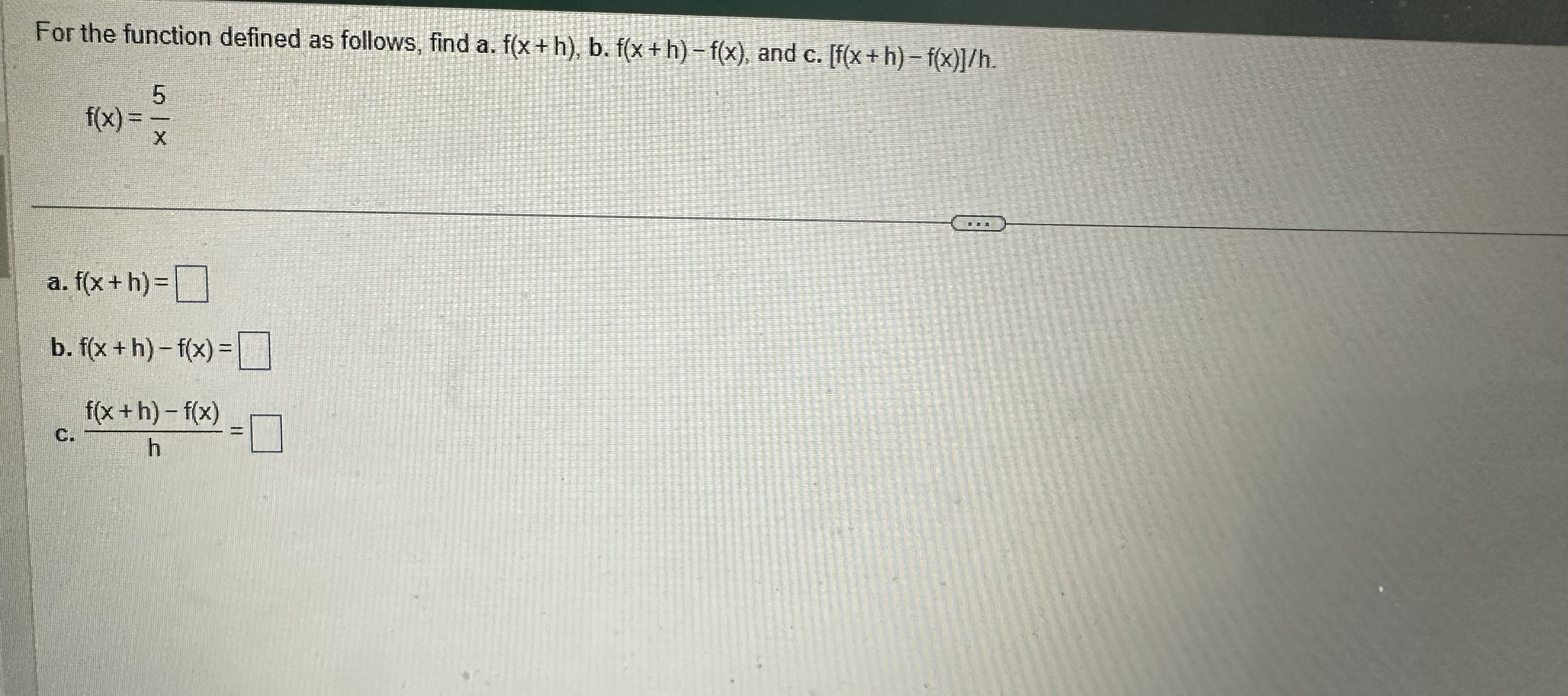 h) - f(x)