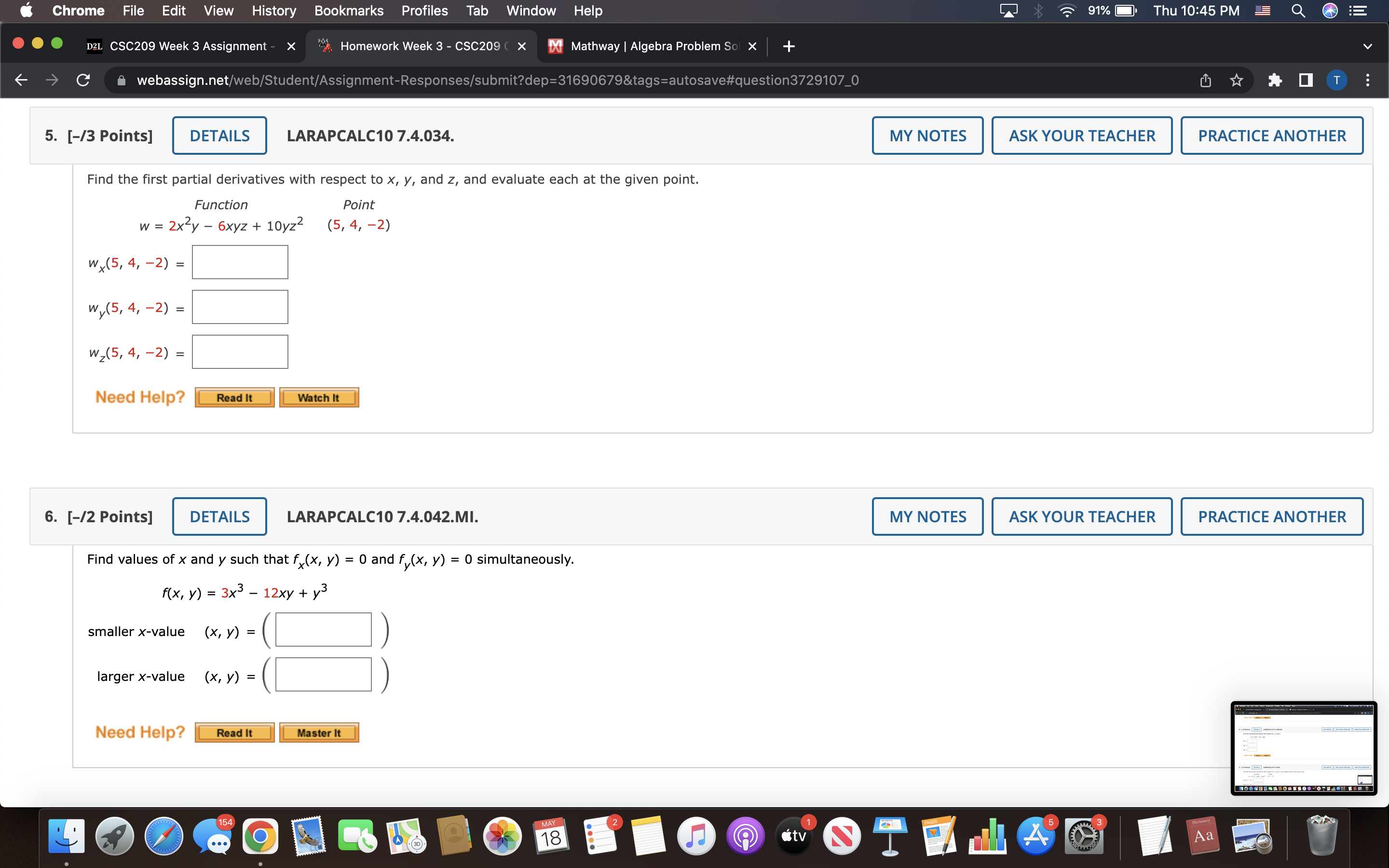 Chrome File Edit View History Bookmarks Profiles Tab Window Help 91%