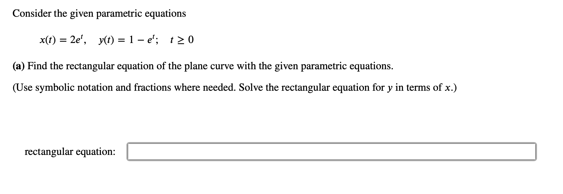 rectangular equation? Select the correct graph. 0 \\\\ O (c) Determine the
