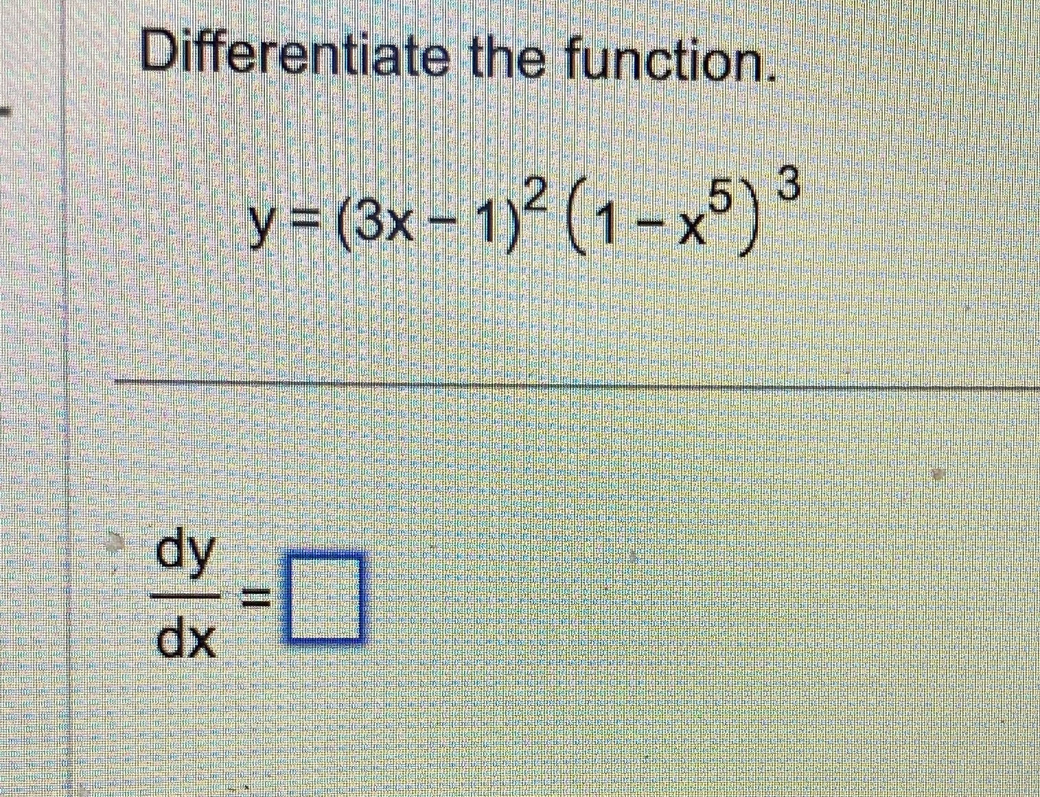 Using the product rule and chain rule