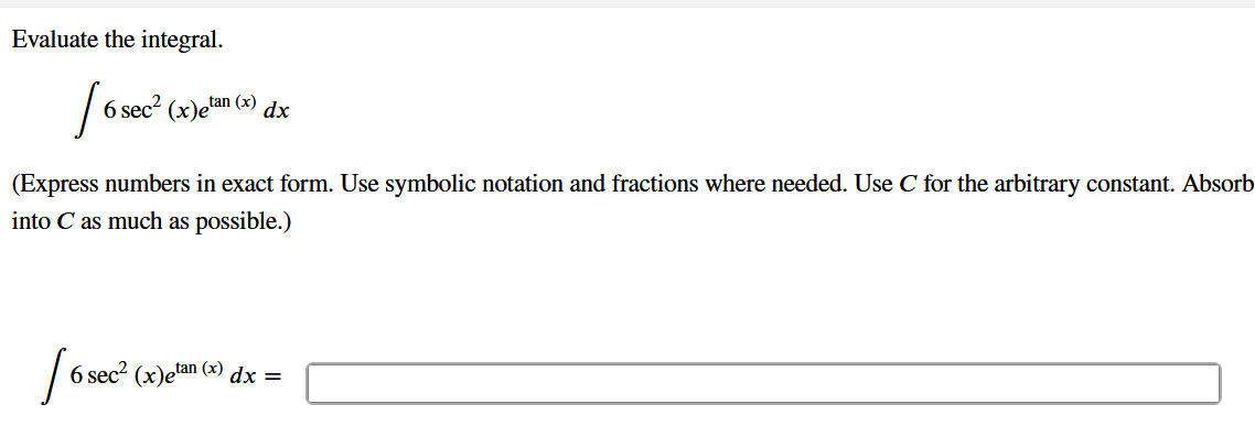 in exact form. Use symbolic notation and fractions where needed. Use C