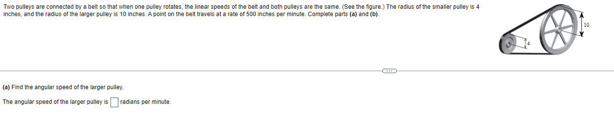 when one pulley rotates, the linear speeds of the belt and both
